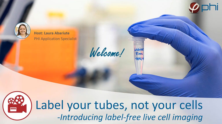 Live cell imaging webinar - label your tubes, not your cells