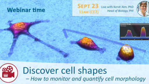 Webinar banner showing cells of different shapes