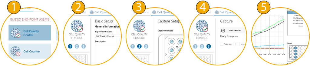 Workflow of the HoloMonitor cell imaging software, App Suite