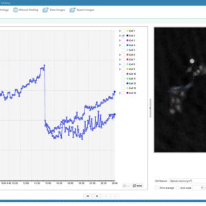 Screenshot showing an optical thickness plot in HoloMonitor App Suite