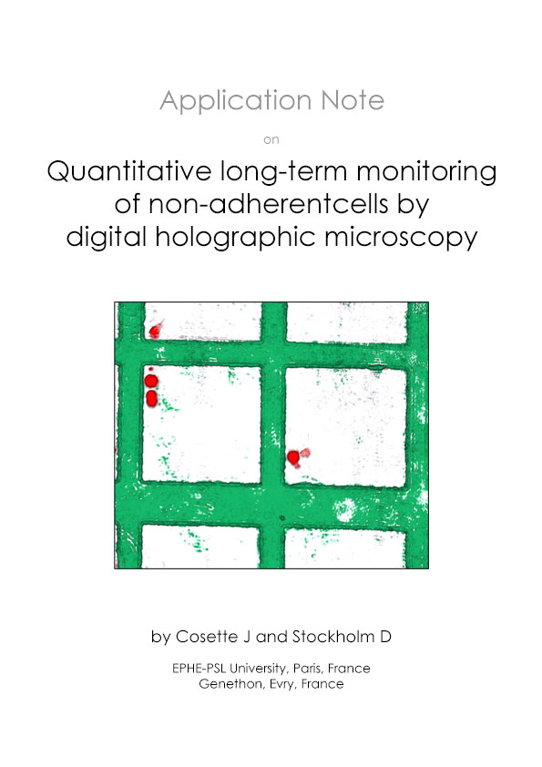 Front page with text and red cells surrounded by green squares.